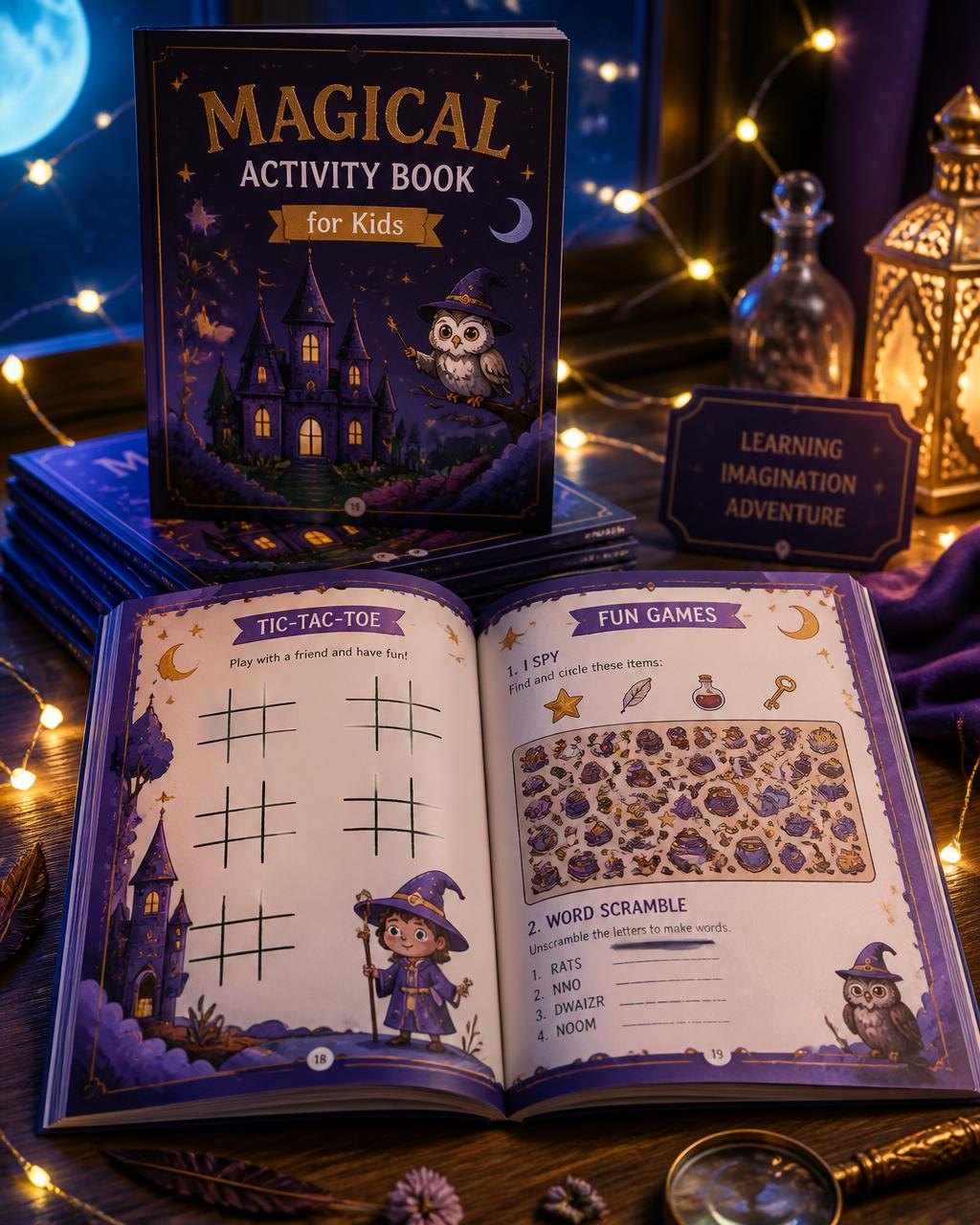 Blink the Firefly activity book — Tic-tac-toe & games