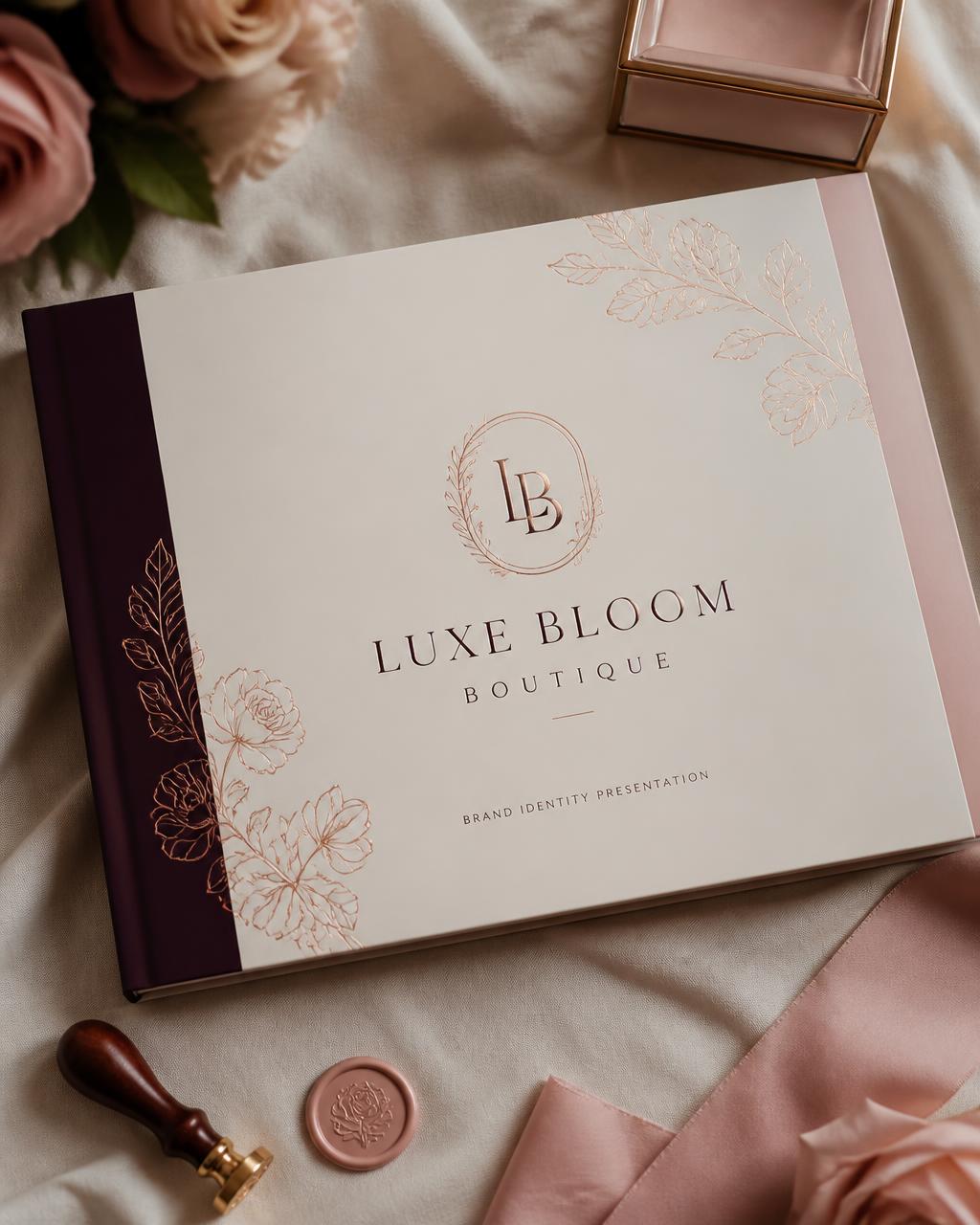 Luxe Bloom Boutique — Complete Brand Identity — Brand Identity • Graphic Design • Visual Branding book design