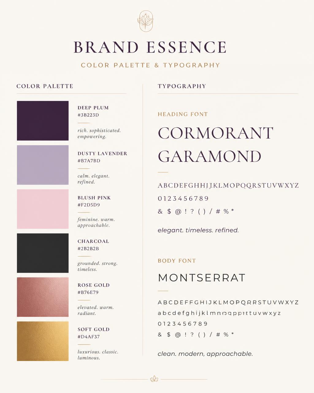 Luxe Bloom Boutique — Complete Brand Identity — Typography