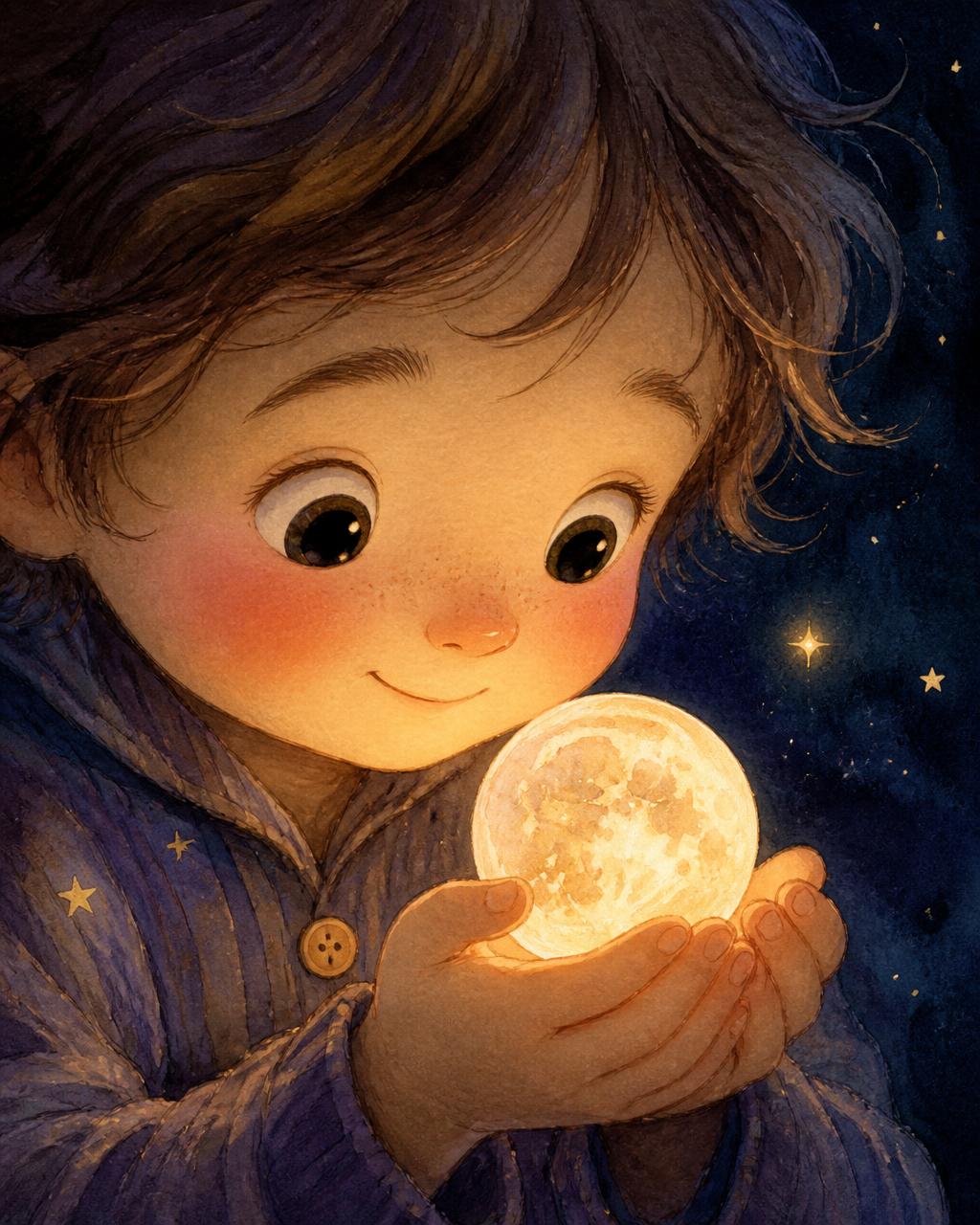 Pip and the Pocket Moon — Children's Picture Book — Character Styling